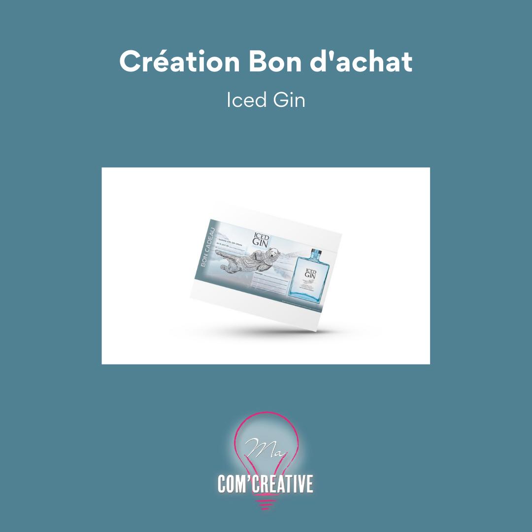Creation bon d'achat- Icedgin - Ma Com'Creative