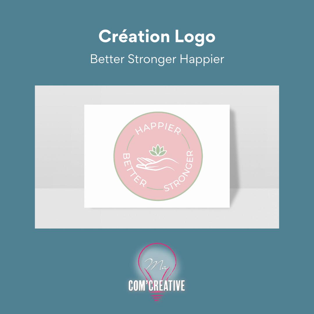 Creation logo - Better Stronger Happier - Ma Com'Creative