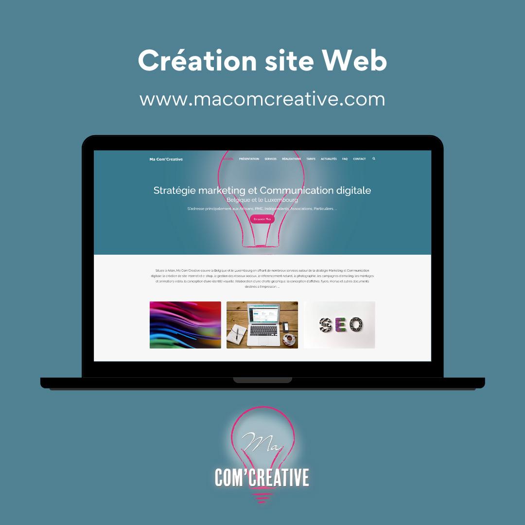 Creation site web - Ma Com'Creative