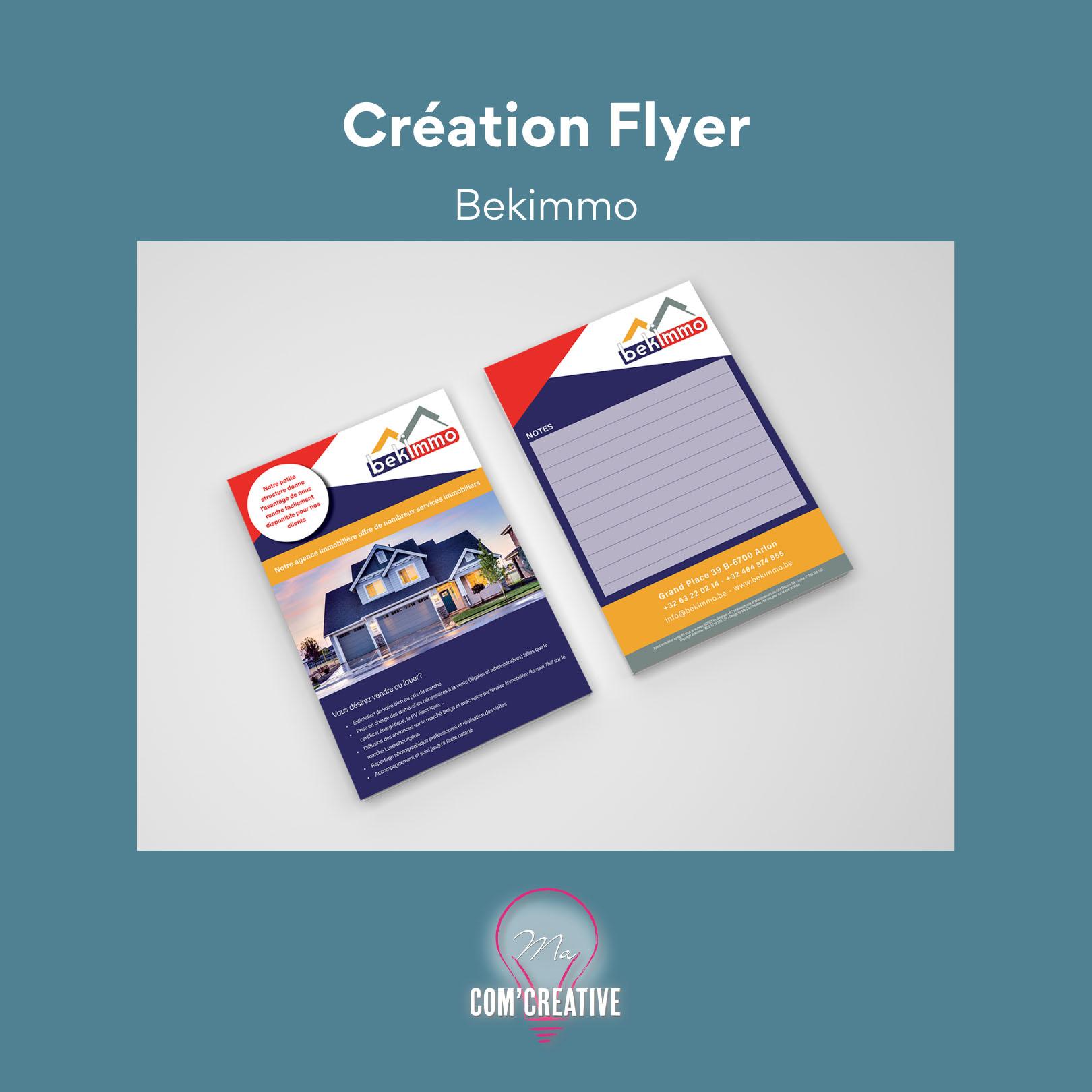Creation flyer - Bekimmo - Ma Com'Creative