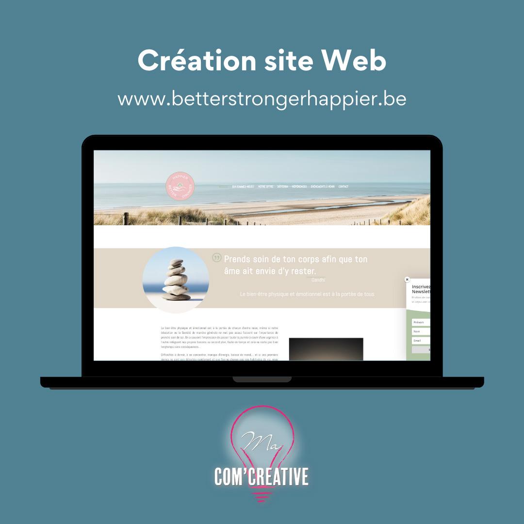Creation site web - Better Stronger Happier - Ma Com'Creative
