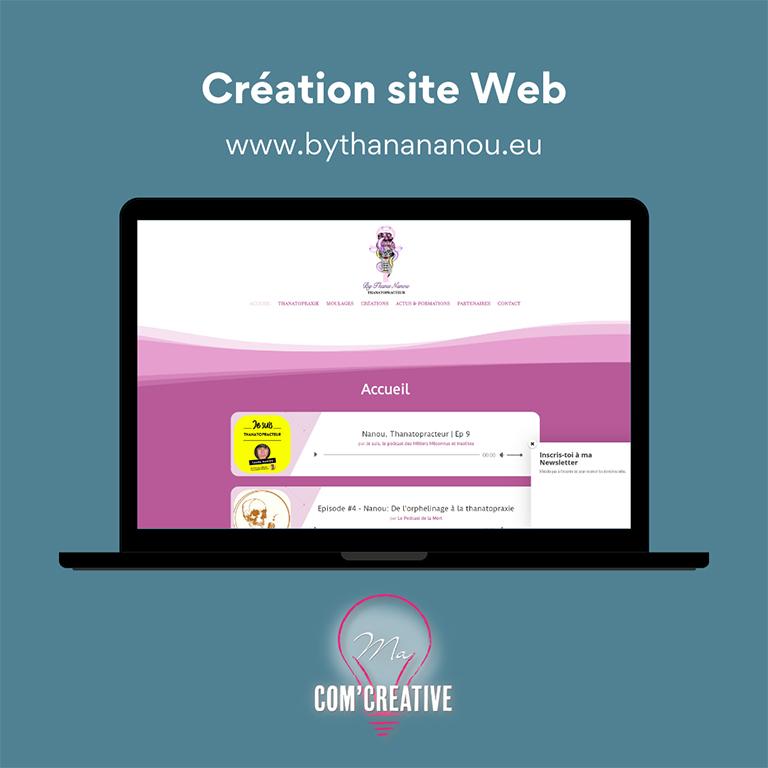 Creation Site Web Bythanananou - Ma Com'Creative