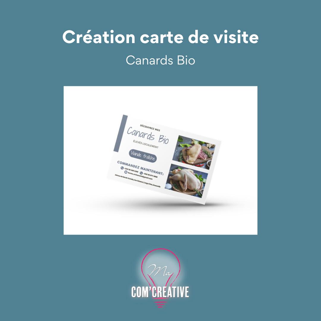 Carte visite - Canards Bio - Ma Com'Creative