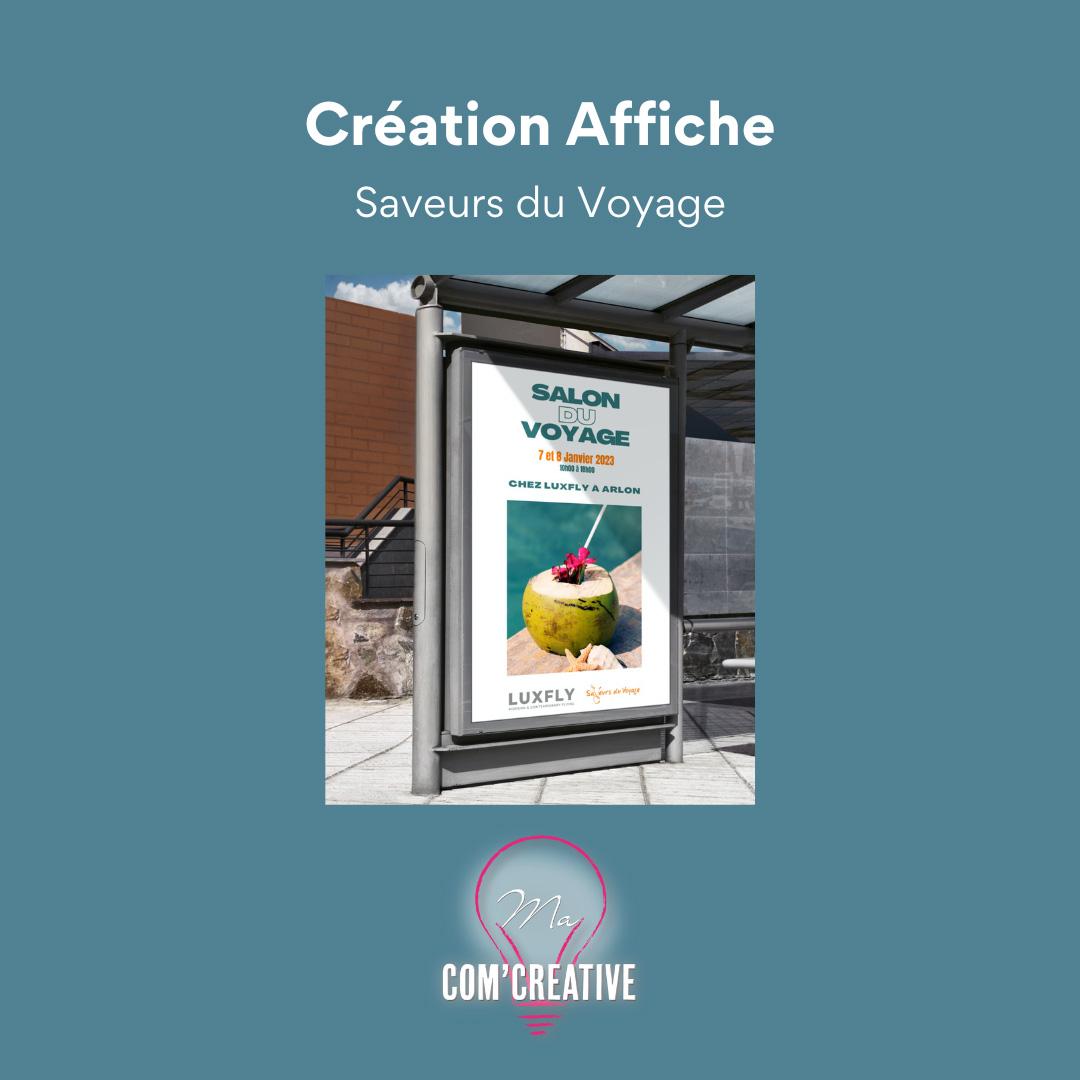 Creation Affiche - Saveurs du Voyage - Ma Com'Creative