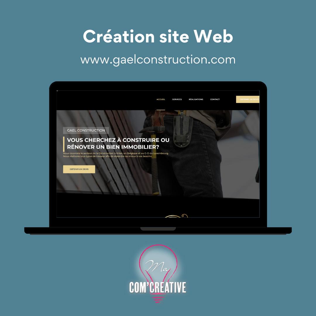 Creation site web - Gael Construction - Ma Com'Creative