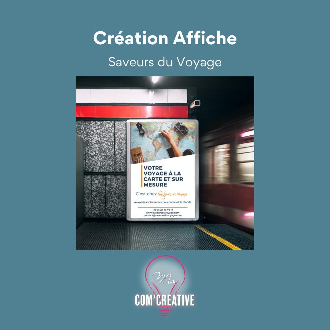 Création affiche générale - Saveurs du Voyage - Ma Com'Creative