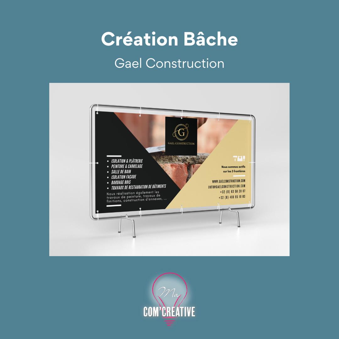 Création bâche - Gael Construction - Ma Com'Creative
