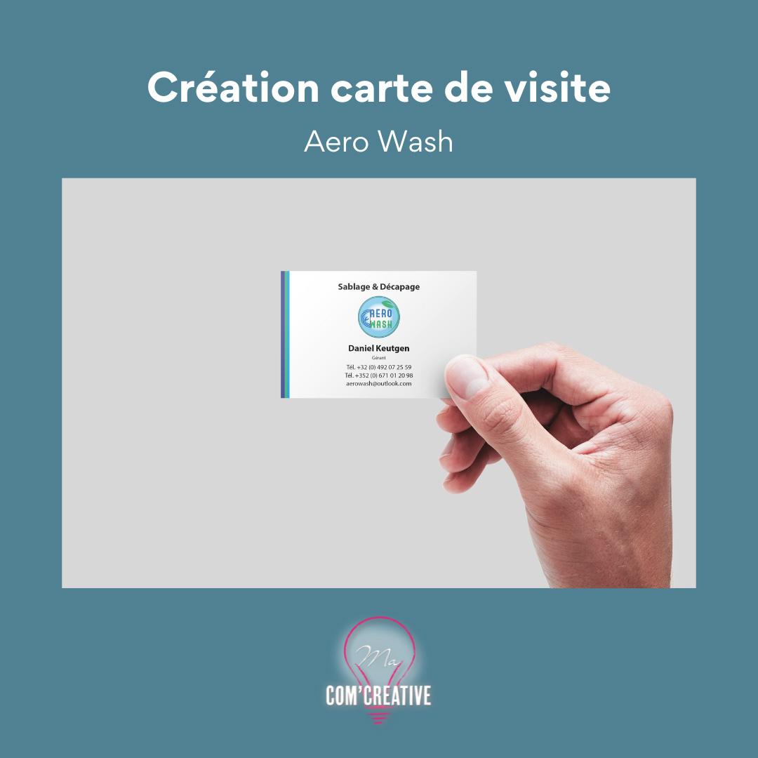 Creation carte de visite - Aero Wash - Ma Com'Creative