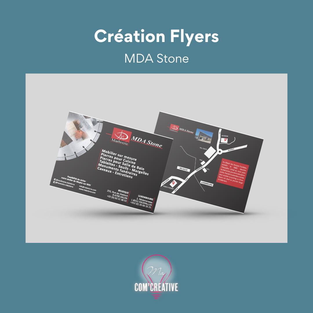 Creation flyers - MDA Stone - Ma Com'Creative