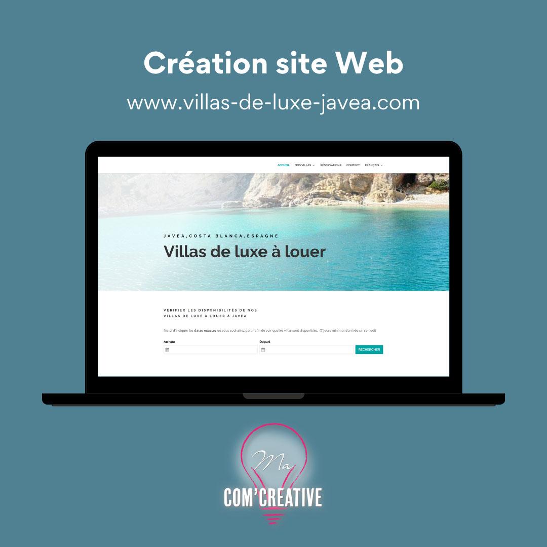 Creation site web - Villas Javea - Ma Com'Creative