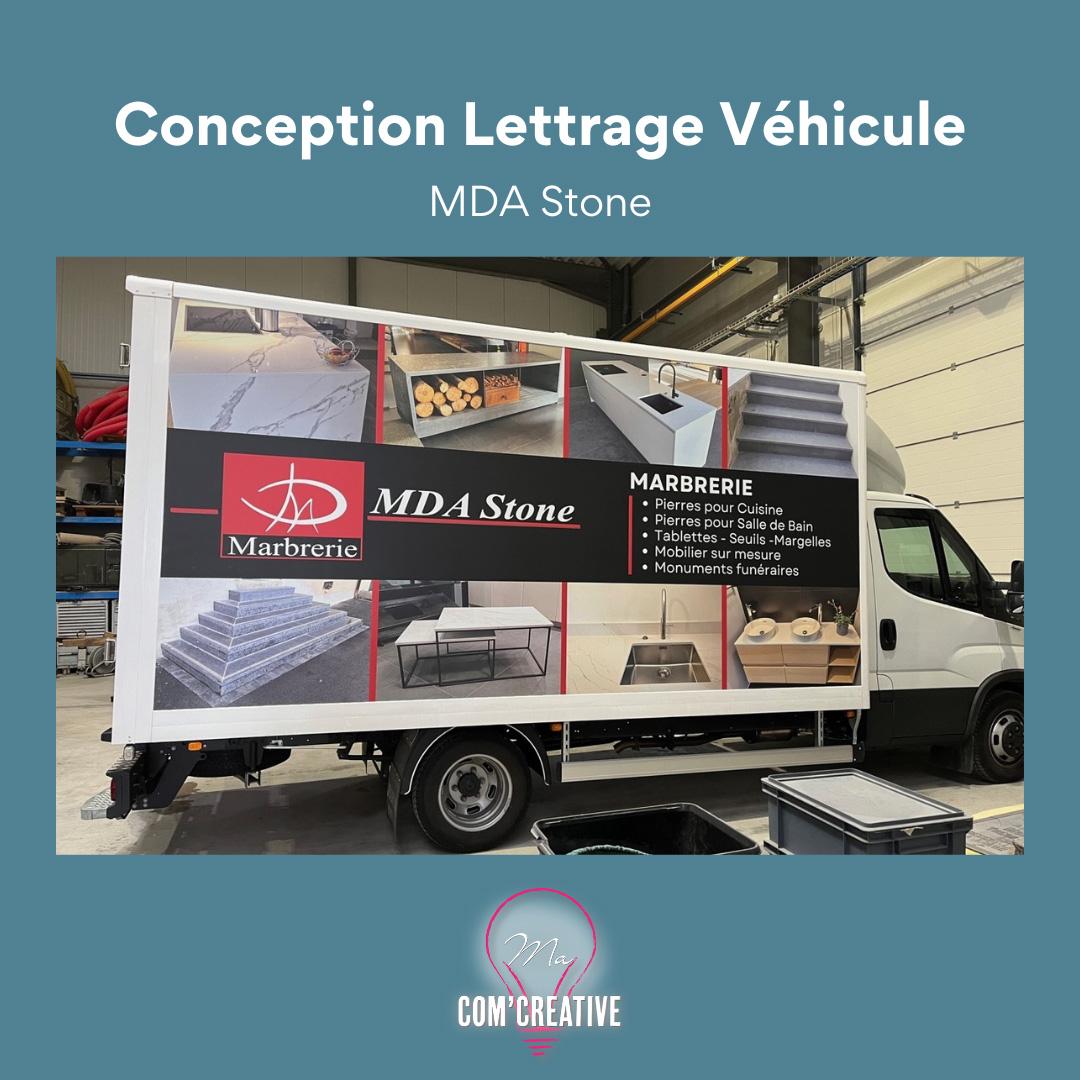 Conception Lettrage Camion - MDA Stone - Ma Com'Creative