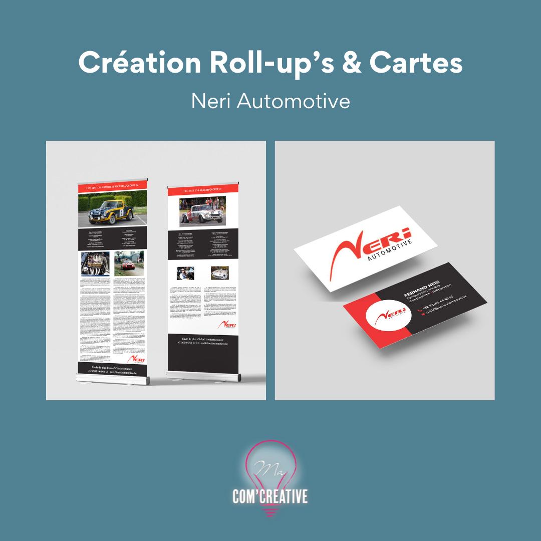 Realisation Roll-up's & cartes de visite - Neri Automotive - Ma Com'Creative