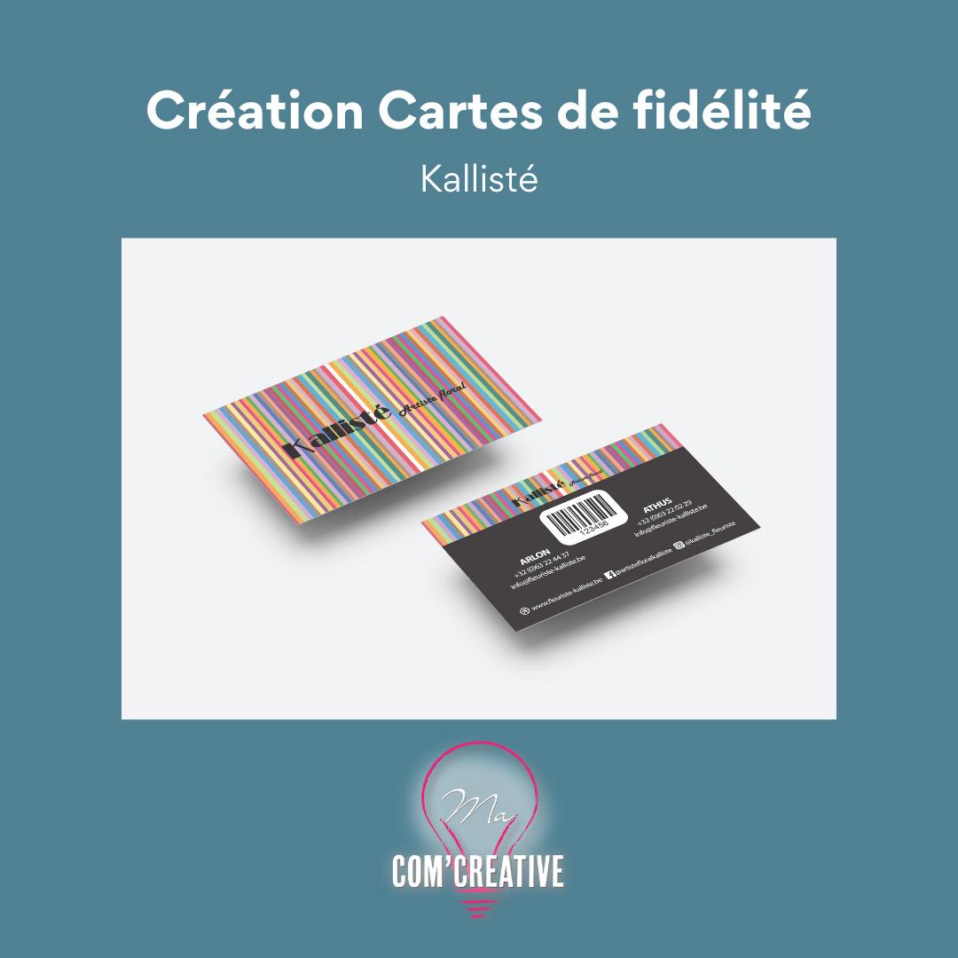 Creation carte de fidélité - Kallisté - Ma Com'Creative
