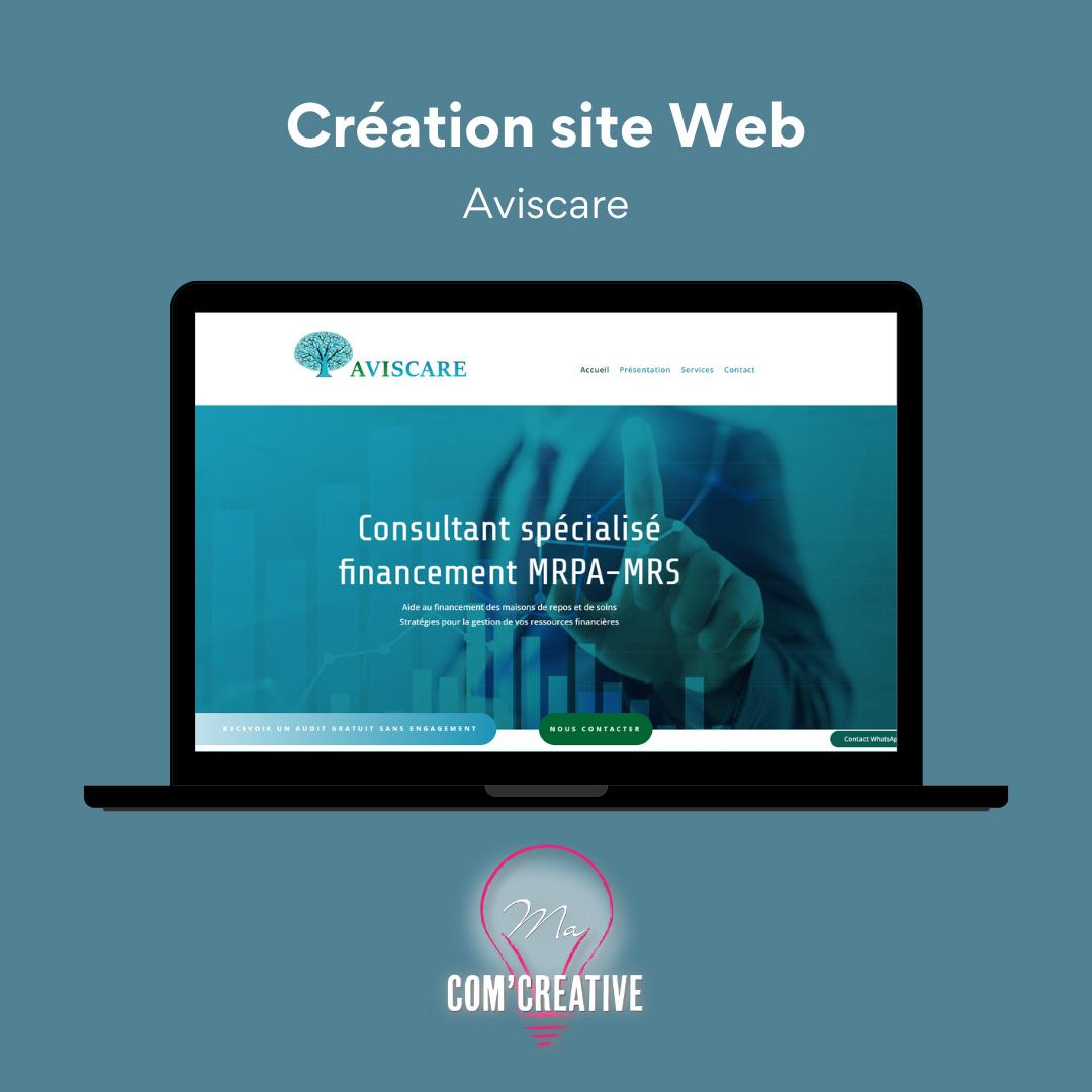 Creation site web - Aviscare - Ma Com'Creative