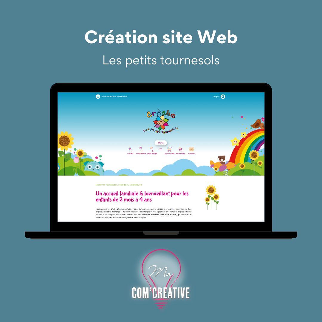 Création Site Web - Les petits tournesols - Ma Com'Creative
