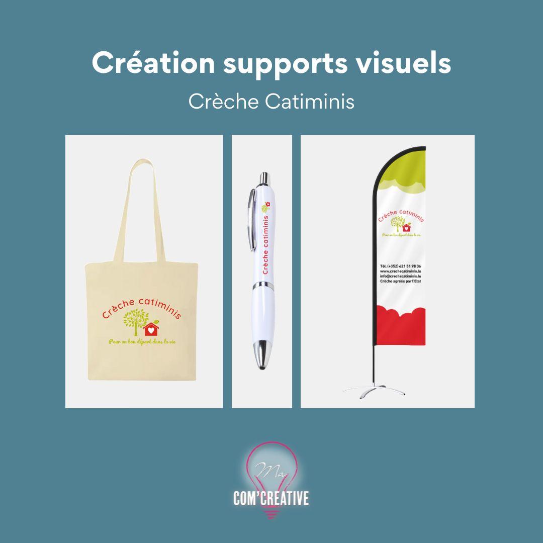 Creation supports visuels - Crèche Catiminis