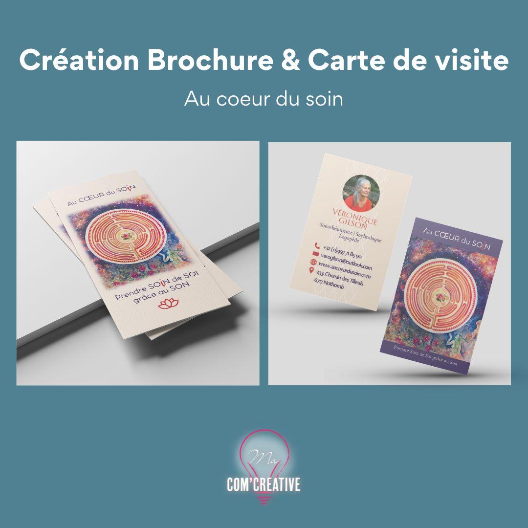 Création Brochure et carte de visite - Au coeur du soin
